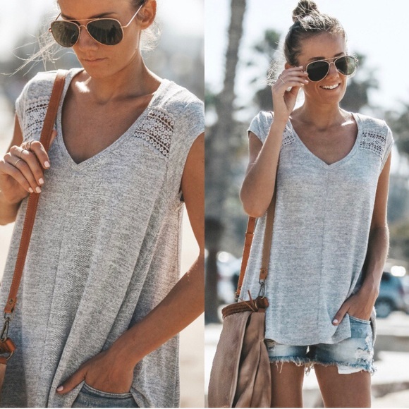 Tops - Jennifer Misty Blue Crochet Top